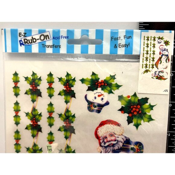 Royal Langnickel EZ RUB ON Transfer Santa Snowman FIT-223 BY JILLYBEAN FITZHENRY - Picture 2 of 3